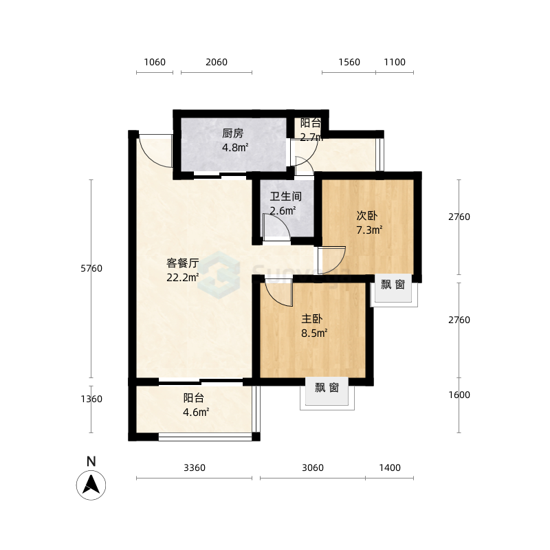 南充翰林尚城户型图-三维家户型库
