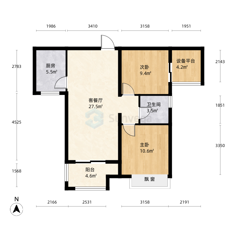 合肥华地翡翠蓝湾户型图-三维家户型库