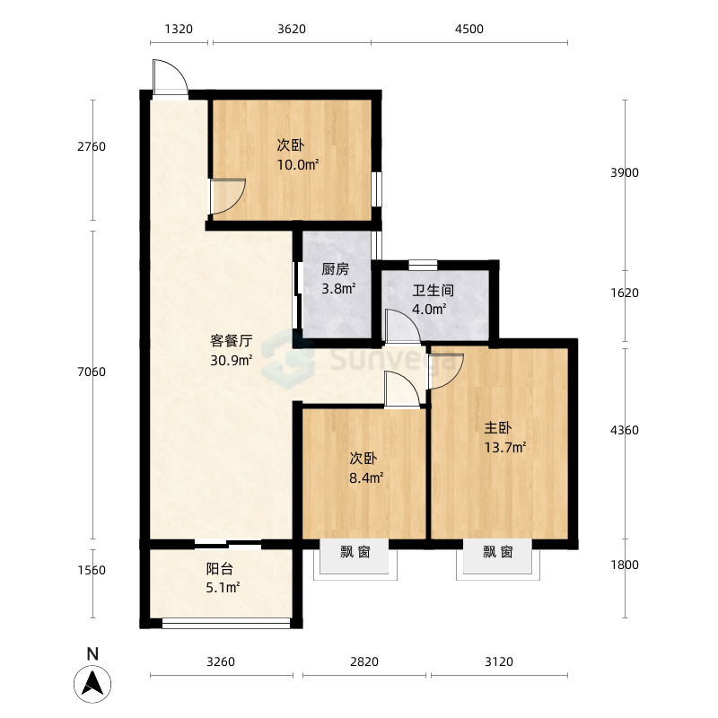 海口海德公馆户型图-三维家户型库