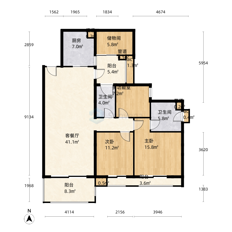 清远凤城郦都户型图-三维家户型库