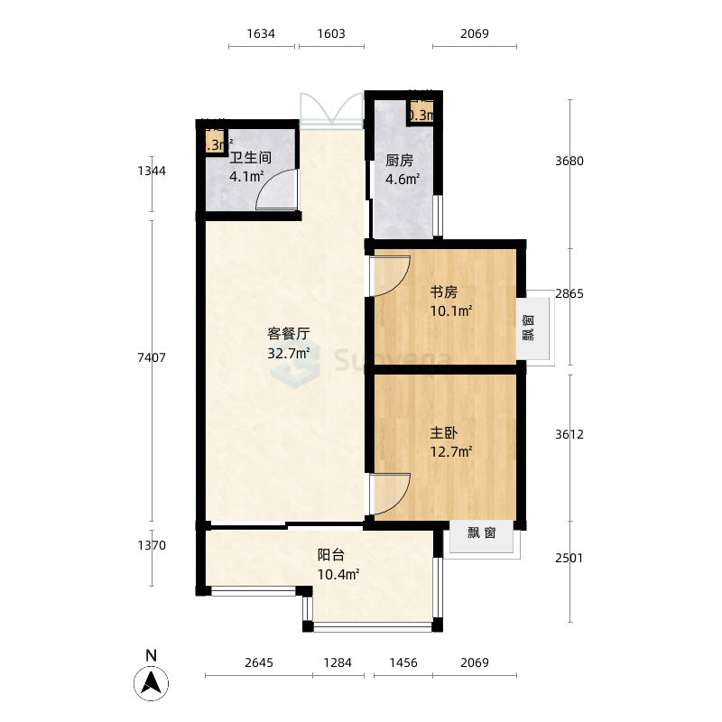 石家庄富贵城户型图-三维家户型库