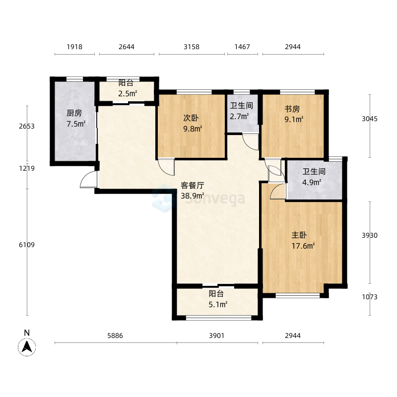 芜湖赛纳丽城户型图-三维家户型库