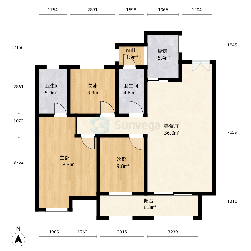 临沂拉菲公馆户型图-三维家户型库