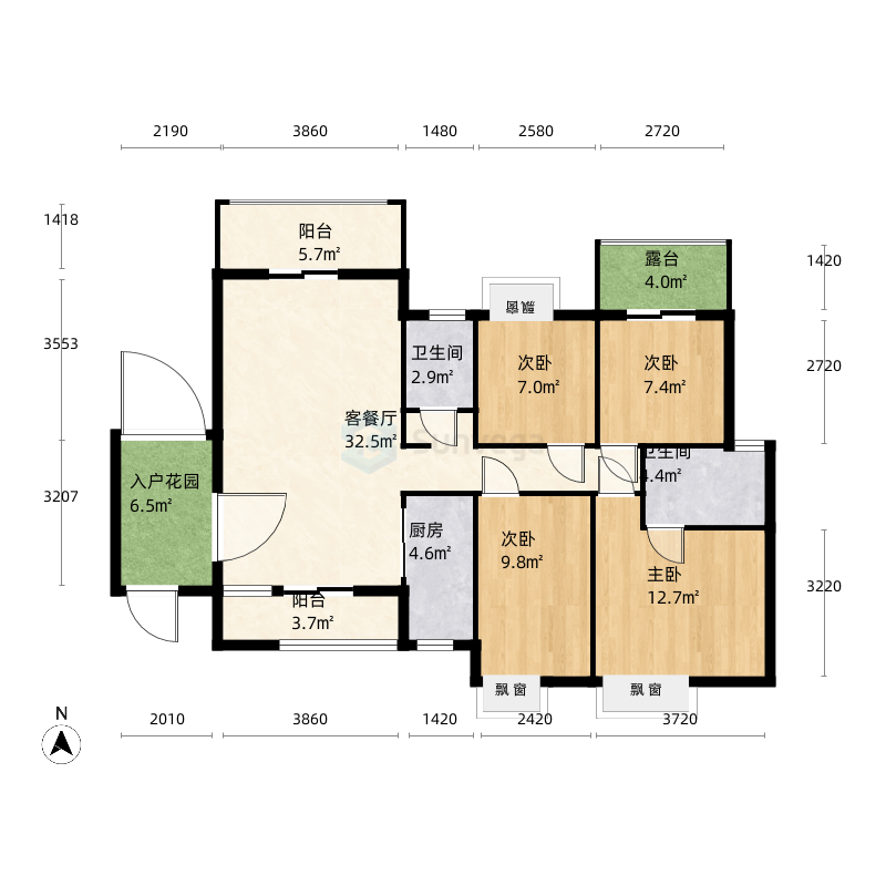 河源泰和户型图-三维家户型库