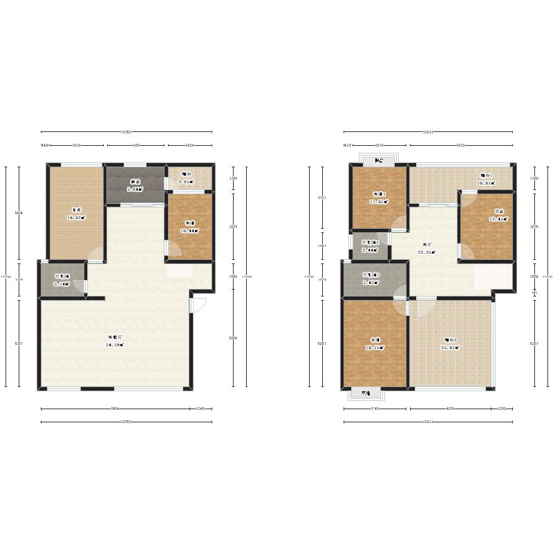 德阳上东风景二期户型图-三维家户型库
