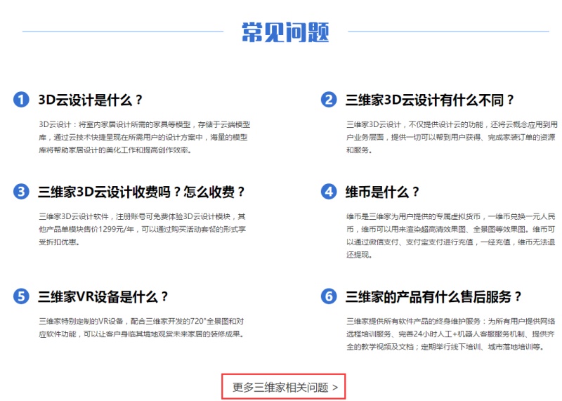 2,页面最低端有常见问题详解与