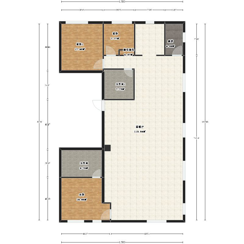 中鹰黑森林三期202.00㎡户型图